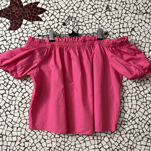 H&M pink off shoulder top - Picture 2 of 4